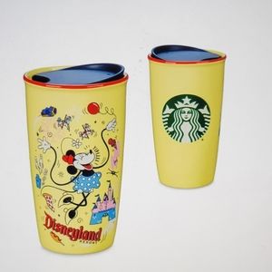 Disney Parks Minnie Mouse Ceramic Starbucks Tumbler New